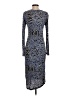 Derek Lam Animal Print Blue Casual Dress Size S - photo 2