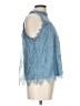 Paper Tee 100% Nylon Blue Sleeveless Blouse Size L - photo 4