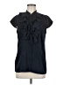 Ann Taylor LOFT 100% Polyester Black Short Sleeve Blouse Size M - photo 1