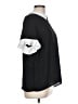 CeCe Color Block Black Short Sleeve Blouse Size L - photo 4