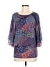 Coco Bianco 100% Polyester Purple 3/4 Sleeve Blouse Size M - photo 1