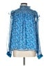 CeCe 100% Polyester Blue Long Sleeve Blouse Size L - photo 1