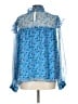 CeCe 100% Polyester Blue Long Sleeve Blouse Size L - photo 2