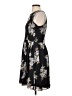 Ann Taylor LOFT 100% Polyester Floral Black Casual Dress Size 2 - photo 5