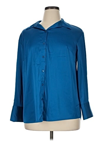 INC International Concepts 3/4 Sleeve Button-Down Shirt (view 1)