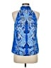 Lilly Pulitzer 100% Polyester Blue Sleeveless Blouse Size 6 - photo 2