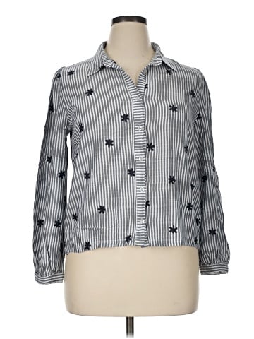 Jane and Delancey 3/4 Sleeve Button-Down Shirt (view 1)
