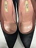 Prada 100% Satin Color Block Black Heels Size EU 39 1/2 - photo 3
