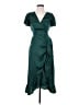 Francesca's 100% Polyester Green Cocktail Dress Size S - photo 1