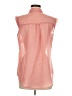 Love Notes Pink Sleeveless Button-Down Shirt Size M - photo 2