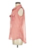 Love Notes Pink Sleeveless Button-Down Shirt Size M - photo 5