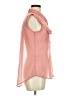Love Notes Pink Sleeveless Button-Down Shirt Size M - photo 4