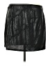 Express Metallic Black Faux Leather Skirt Size M - photo 2