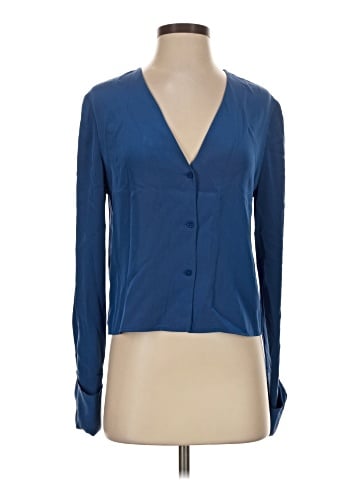 Diane von Furstenberg Long Sleeve Silk Top (view 1)