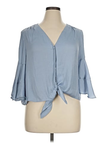 LC Lauren Conrad 3/4 Sleeve Blouse (view 1)