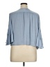 LC Lauren Conrad 100% Polyester Blue 3/4 Sleeve Blouse Size XL - photo 2