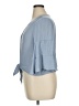 LC Lauren Conrad 100% Polyester Blue 3/4 Sleeve Blouse Size XL - photo 5