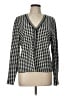 CeCe 100% Cotton Houndstooth Black Cardigan Size L - photo 1