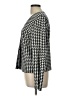 CeCe 100% Cotton Houndstooth Black Cardigan Size L - photo 5
