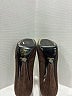 Prada 100% Leather Brown Heels Size EU 37 1/2 - photo 7
