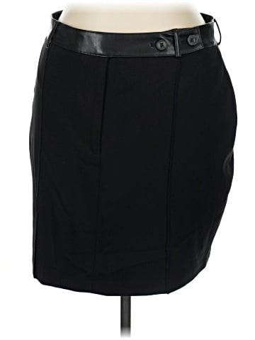 DKNY Faux Leather Skirt (view 1)