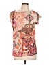 FUZZI Orange Short Sleeve Blouse Size L - photo 1