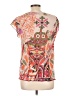 FUZZI Orange Short Sleeve Blouse Size L - photo 2