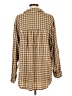 Pilcro Plaid Brown Long Sleeve Button-Down Shirt Size L - photo 2
