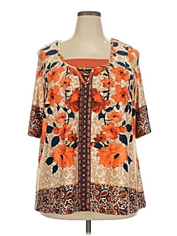 One World Short Sleeve Blouse (view 1)