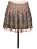 American Eagle Outfitters 100% Polyester Paisley Gray Casual Skirt Size 8 - photo 1