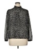 J.Crew Factory Store 100% Polyester Polka Dots Black Long Sleeve Blouse Size XL - photo 1