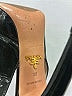 Prada 100% Patent Leather Blue Black Heels Size EU 38 - photo 5
