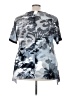 Cj Banks Graphic Silver Short Sleeve Blouse Size 3X - photo 2