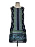 Artisan NY 100% Polyester Print Blue Casual Dress Size 4 - photo 1