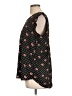 Pleione 100% Polyester Hearts Black Short Sleeve Top Size L - photo 5