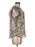 Ann Taylor LOFT 100% Polyester Brown Sleeveless Blouse Size M (petite) - photo 4