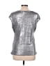 Calvin Klein Metallic Silver Short Sleeve Top Size L - photo 2