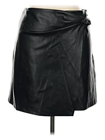 DKNY Faux Leather Skirt (view 1)