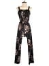 No Boundaries 100% Recycled Polyester Floral Black Jumpsuit Size XS - photo 1