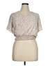 Nine Britton 100% Polyester Tan Short Sleeve Top Size XL - photo 1