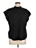 Chico's Solid Black Sleeveless Button-Down Shirt Size Med (1) - photo 1