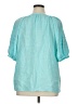 Talbots 100% Linen Teal 3/4 Sleeve Blouse Size 1X - photo 2