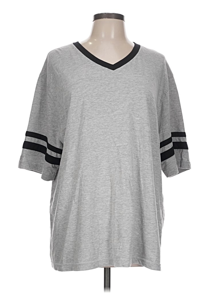 Pre-owned American Apparel Short Sleeve T-shirt In Gray