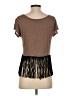 Tea n Rose Brown Short Sleeve Top Size S - photo 2