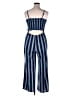 No Boundaries Stripes Blue Jumpsuit Size XL - photo 2
