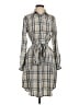 Max Studio 100% Rayon Plaid Gray Casual Dress Size XS - photo 1