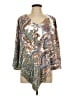 Chico's 100% Polyester Paisley Tan Cardigan Size L - photo 1