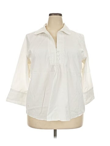 Coldwater Creek 3/4 Sleeve Button-Down Shirt (view 1)