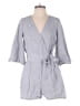 Amadi Checkered-gingham Gray Romper Size M - photo 1