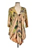 Fantazia Tan 3/4 Sleeve Blouse Size L - photo 1